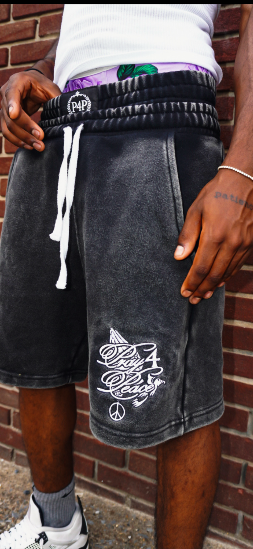 Washed “Black” Double Waisted Shorts